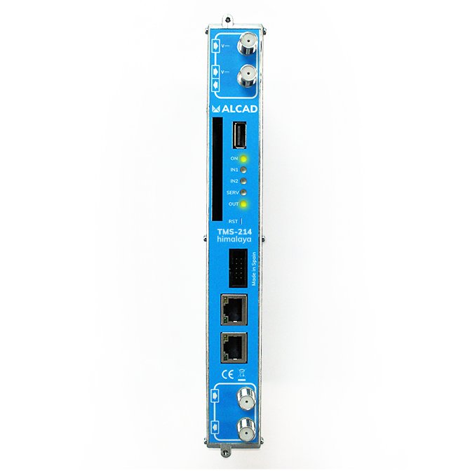 TMS-214 · Transmodulador Himalaya, 2 entradas RF, 4xDVB- S/S2/S2X a 2xDVB-T/C, 1 ranura CI, compatible con multistream