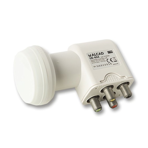 [9120265] UE-404 · LNB quattro universal, 4 salidas, figura de ruido 0,6 dB, banda Ku