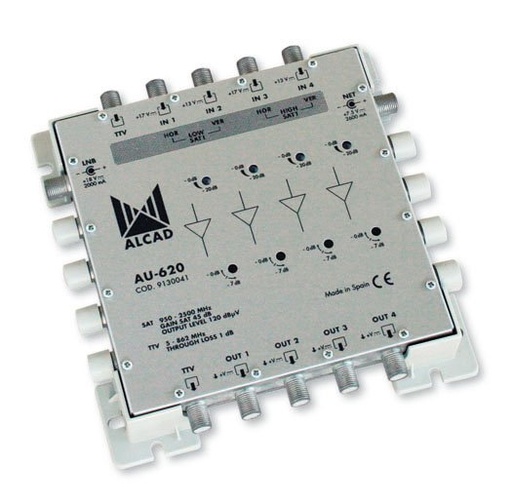 [9130041] AU-620 · Amplificador para multiconmutadores 4 polaridades, G=45, 118,5 dBµV