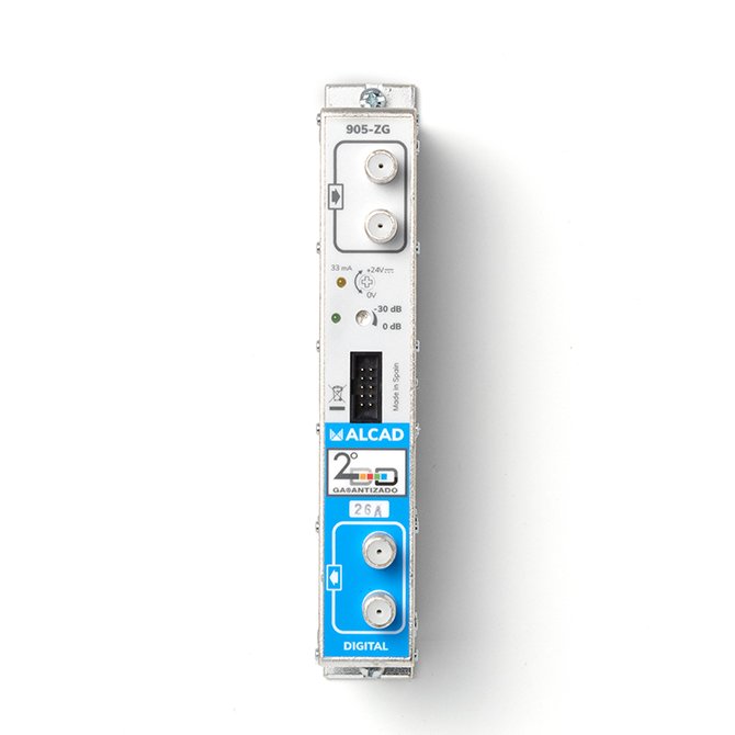 ZG-431 · Amplificador monocanal UHF, canal adyacente, G=52 dB. Nivel de salida 123,0 dBµV