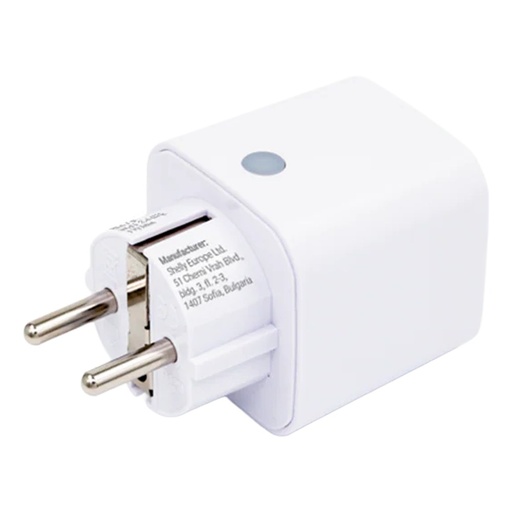 [SH-PLUG-M-GEN3-W] Shelly Plug M Gen3 (Blanco) - Monitoreo preciso del consumo eléctrico - Protección contra sobretensión / Schuko (F/E) - WiFi 2.4GHz / Bluetooth / Matter / Range Ext - Soporta AC 230V / 3000W / 13A - Compatible con Apple Homekit / Alexa y Google