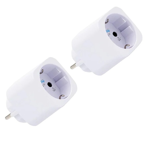 [SH-PLUG-M-GEN3-W-X2] Shelly Plug M Gen3 (Blanco) 2 Pcs - Monitoreo preciso del consumo eléctrico - Protección contra sobretensión / Schuko (F/E) - WiFi 2.4GHz / Bluetooth / Matter / Range Ext - Soporta AC 230V / 3000W / 13A - Compatible con Apple Homekit / Alexa y Google