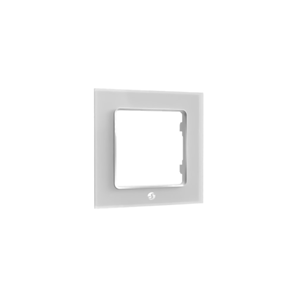 Shelly Wall Frame 1 - Marco embellecedor individu para estética limpia - Permite agrupar dos interruptores Shelly - Compatible con Wall Switch 1, 2 y 4 botones - Acabado en blanco brillante de alta calidad - Diseño minimalista de bordes rectos