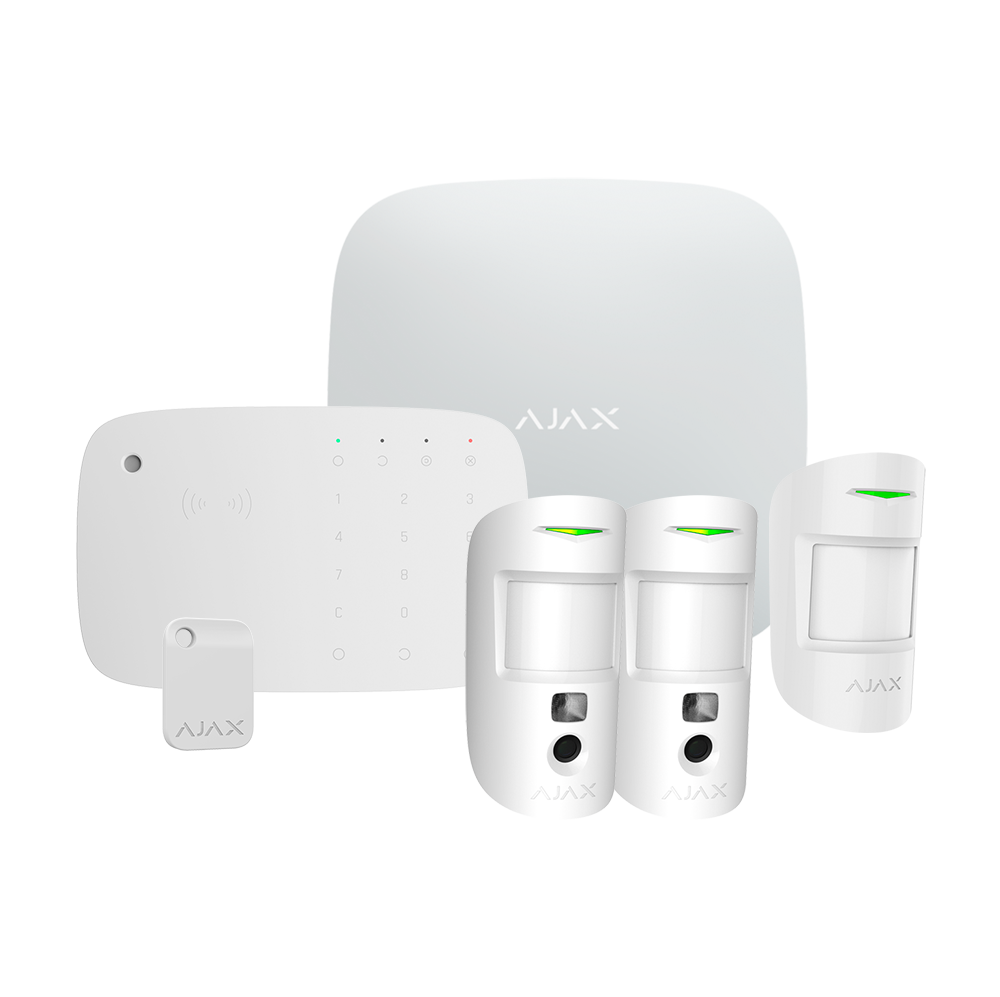 Kit de alarma profesional AJAX con KeyPad Combi - AJ-HUB2KIT4G-MP-PRO-KPD-W