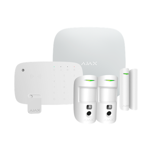 [AJ-HUB2KIT4G-DP-PHOD-KPD-W] Kit de alarma profesional AJAX con KeyPad Combi - AJ-HUB2KIT4G-DP-PHOD-KPD-W