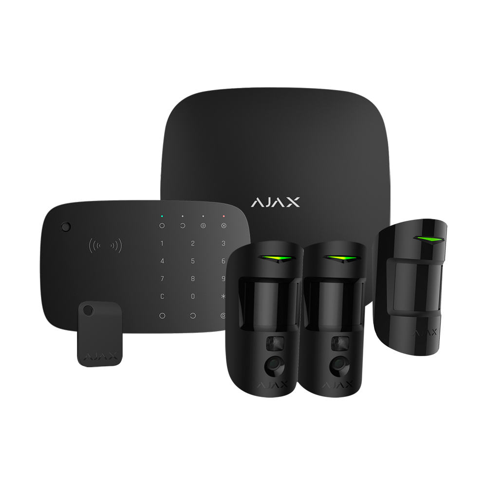 Kit de alarma profesional AJAX con KeyPad Combi - AJ-HUB2KIT4G-MP-PRO-KPD-B