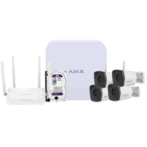 [AJ-NVRKIT108B-2W] Kit de videovigilancia Ajax - AJ-NVRKIT108B-2W
