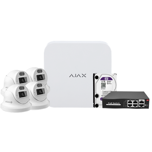 [AJ-NVRKIT108T-4] Kit de videovigilancia Ajax - AJ-NVRKIT108T-4