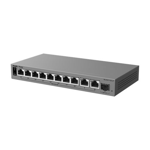 [RG-ES211GS-LP] RG-ES211GS-LP - Switch PoE+ Cloud gestionable L2 - 10 Gigabit + 1 SFP — 8 PoE+ 70 W