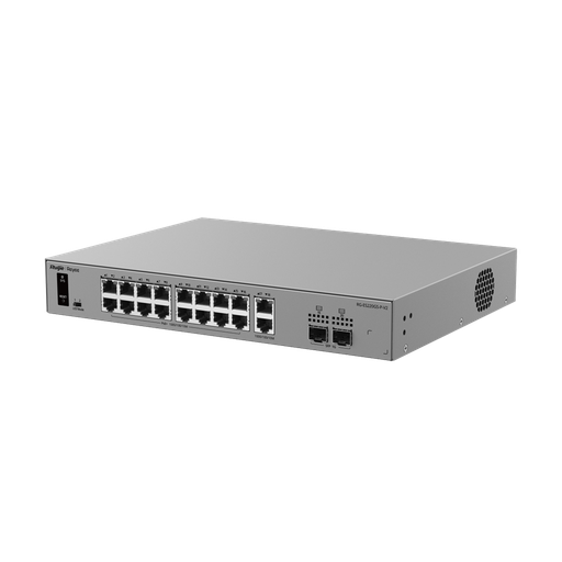 [RG-ES220GS-P-V2] RG-ES220GS-P-V2 - Switch PoE+ Cloud gestionable L2 rack - 18 Gigabit + 2 SFP — 16 PoE+ 250 W