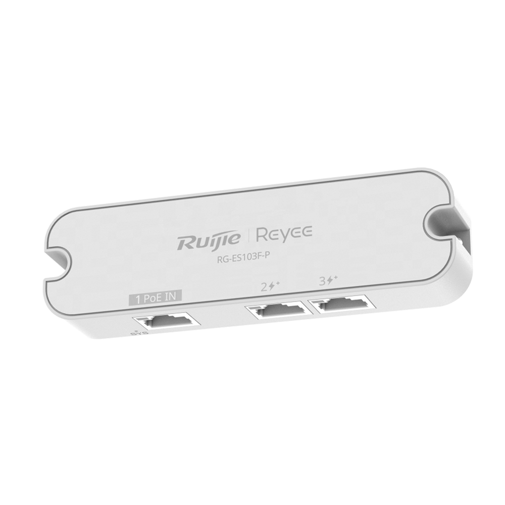 RG-ES103F-P - Extensor de red PoE no gestionable - 3 puertos Fast Ethernet - 2 salidas PoE/PoE+ 30 W - Alimentado por PoE