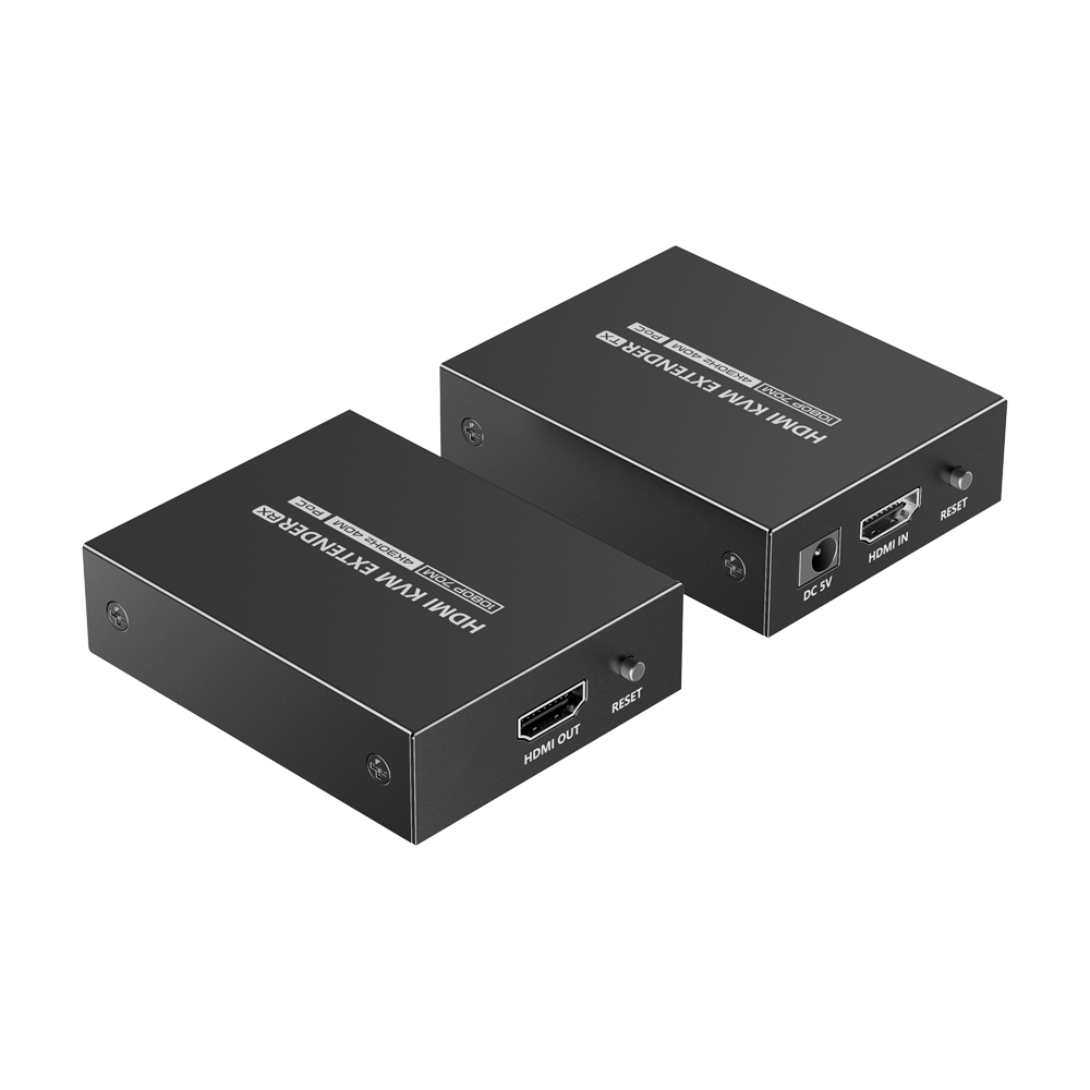 Extensor KVM de señal HDMI - Alcance 40 m - Resolución 4K - Permite conexiones 1:1 - POC - Alimentación por… Lenkeng-HDMI-EXT-4K30-KVM40