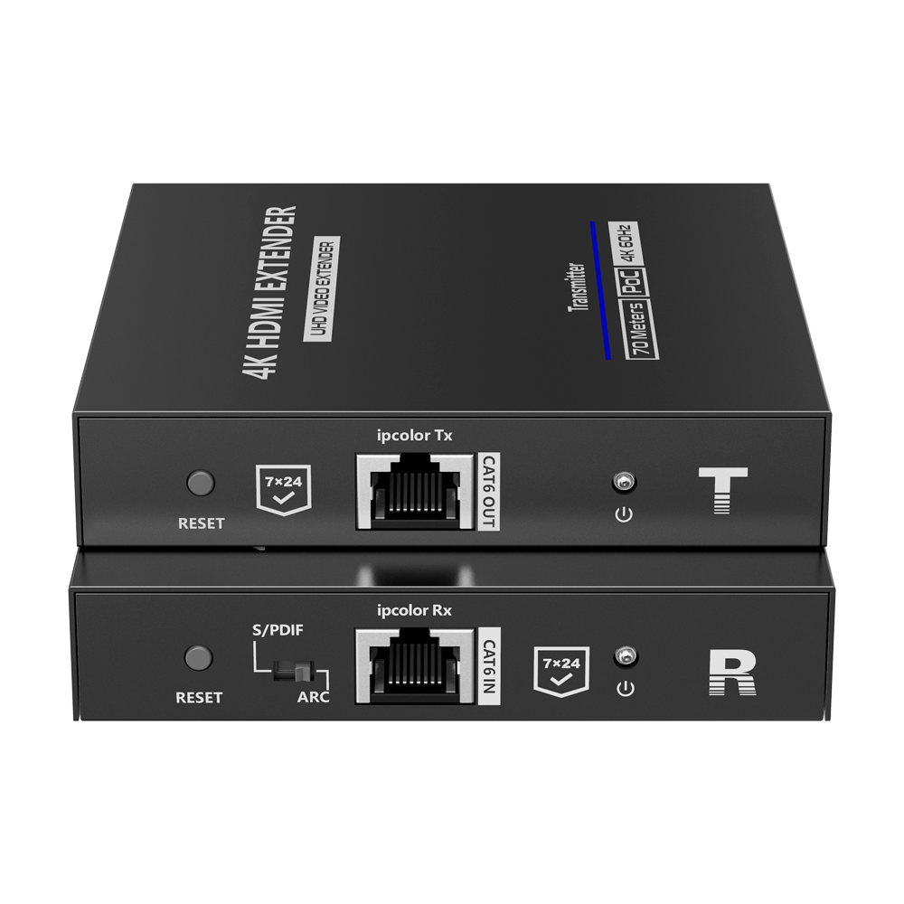 Extensor de señal HDMI - Alcance 70 m - Resolución 4K - Permite conexiones 1:1 - HDMI Loop out - POC -… Lenkeng-HDMI-EXT-4K60