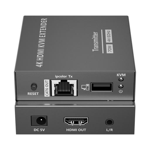 [HDMI-EXT-4K60-KVM70] Extensor KVM de señal HDMI - Alcance 70 m - Resolución 4K - Permite conexiones 1:1 - HDMI Loop out Lenkeng-HDMI-EXT-4K60-KVM70