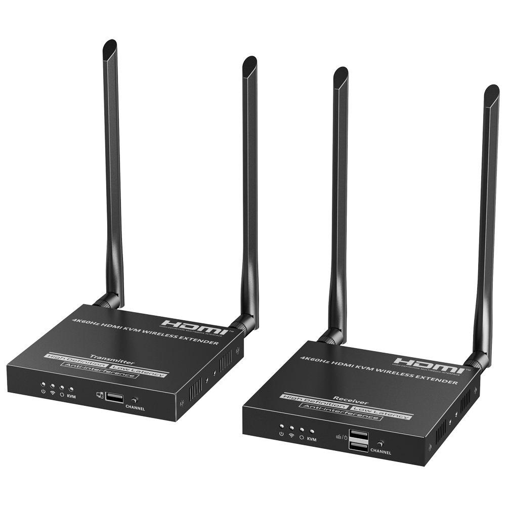 Extensor KVM inalámbrico - Alcance 50 m - Resolución 4K - Permite conexiones 1:M - HDMI Loop out Lenkeng-HDMI-EXT-PRO-W-4K60-KVM