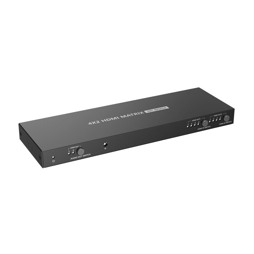 Matriz de señal HDMI - Permite 4x2 - Resolución 4K Lenkeng-HDMI-MX-4x2-4K60