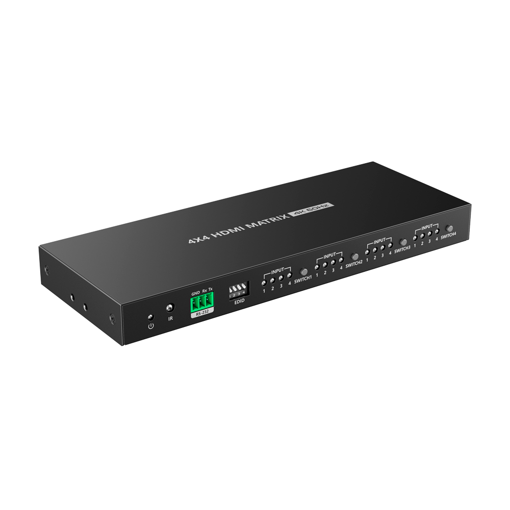 Matriz de señal HDMI - Permite 4x4 - Resolución 4K Lenkeng-HDMI-MX-4x4-4K60