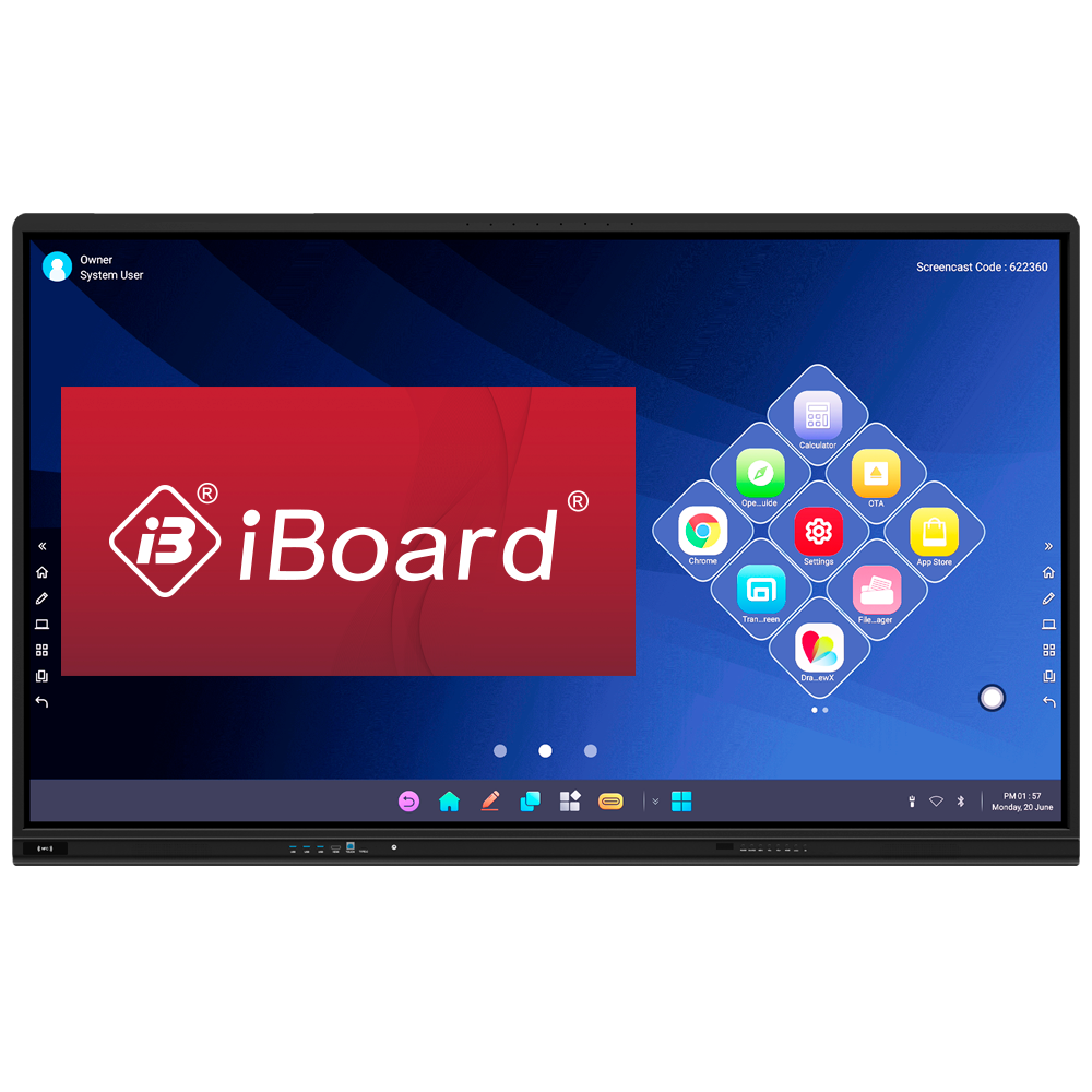 Monitor interactivo 75" - Resolución 4K - Android 14 - Procesador Quad-Core - 8 GB RAM y 128 GB ROM -… Iboard-IB-TE-MP-75E1-V3