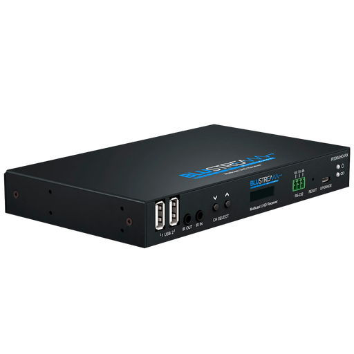 [IP200UHD-RX] Receptor de video sobre IP - Resolución UHD - 1 entrada LAN (RJ45) - 1 salida HDMI - Función KVM Blustream-IP200UHD-RX