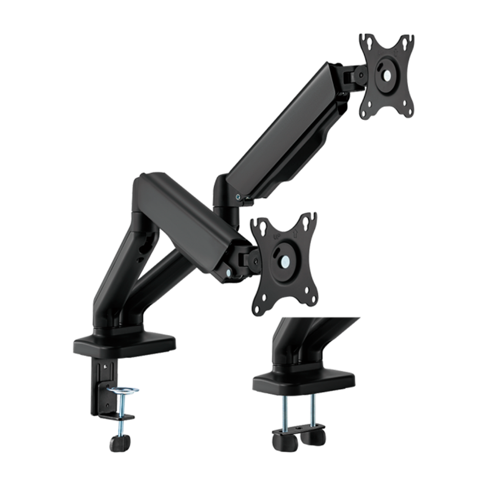 Brazo para dos monitores - Instalación en mesa - Peso soportado 9 Kg/Brazo Brateck Lumi-LDT46-C024E