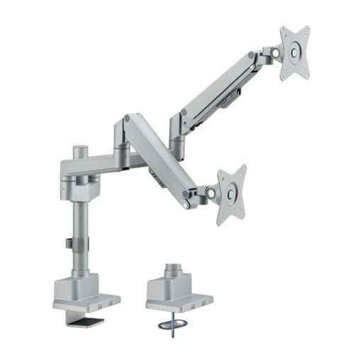 [LDT62-C024P-GREY] Brazo para dos monitores - Instalación en mesa - Peso soportado 9 Kg/Brazo Brateck Lumi-LDT62-C024P-GREY