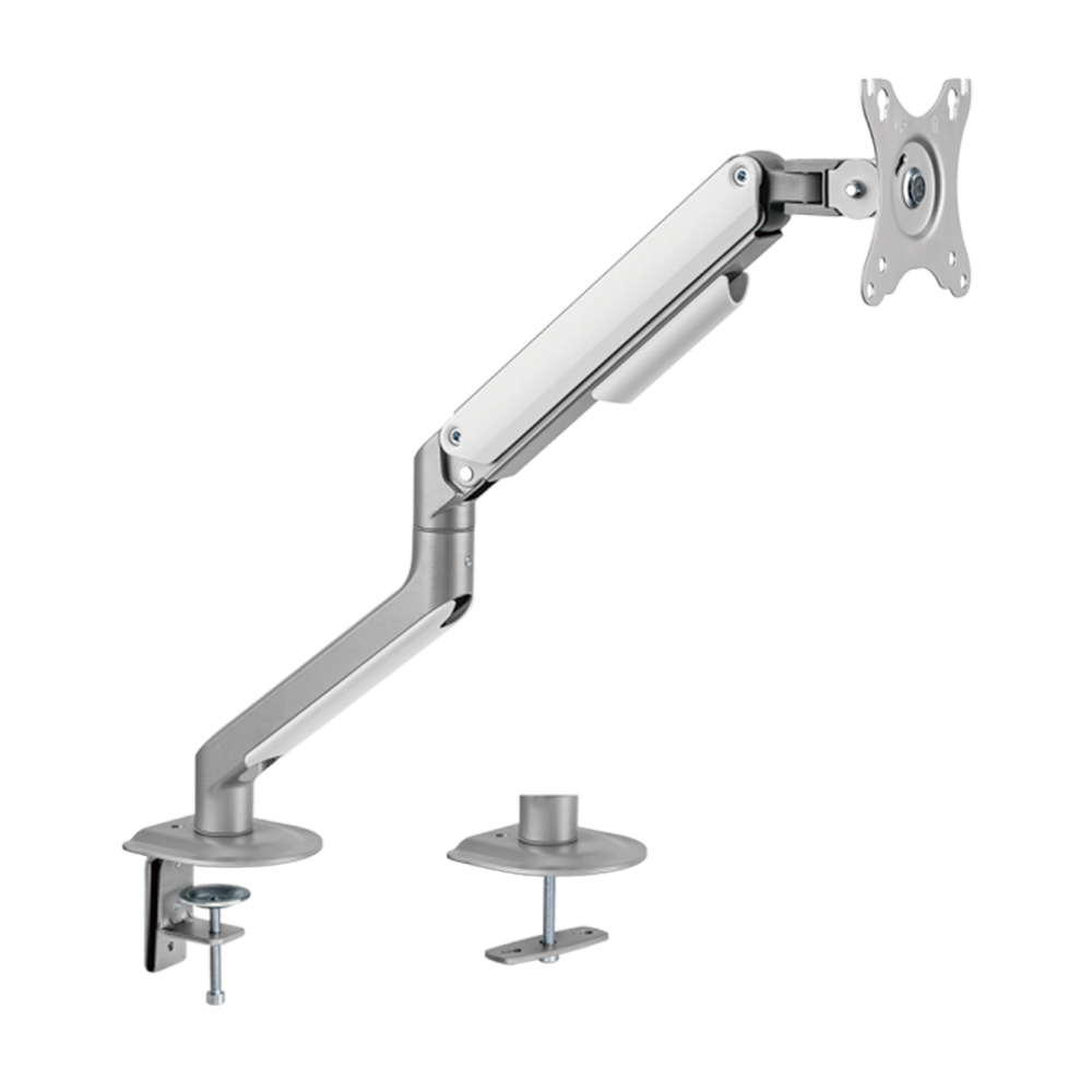 Brazo para monitor - Instalación en mesa - Peso soportado 9 Kg Brateck Lumi-LDT63-C012-SILVER
