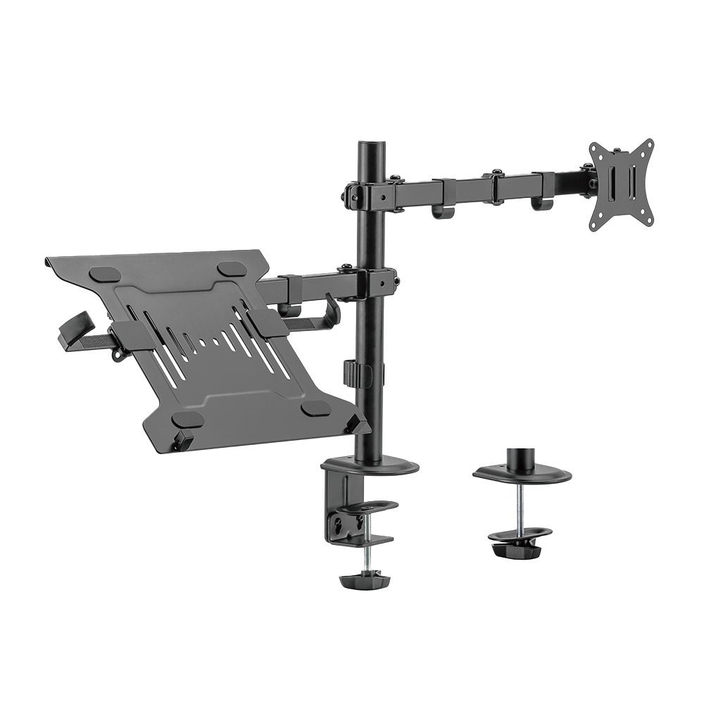 Brazo para monitor y PC - Instalación en mesa - Peso soportado 9 Kg + 4 Kg Brateck Lumi-LDT66-C024ML