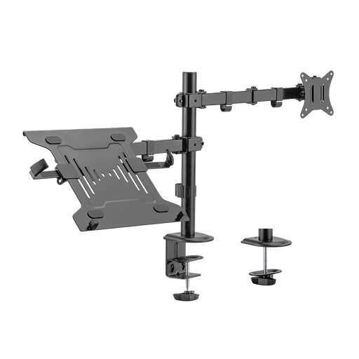 [LDT66-C024ML] Brazo para monitor y PC - Instalación en mesa - Peso soportado 9 Kg + 4 Kg Brateck Lumi-LDT66-C024ML