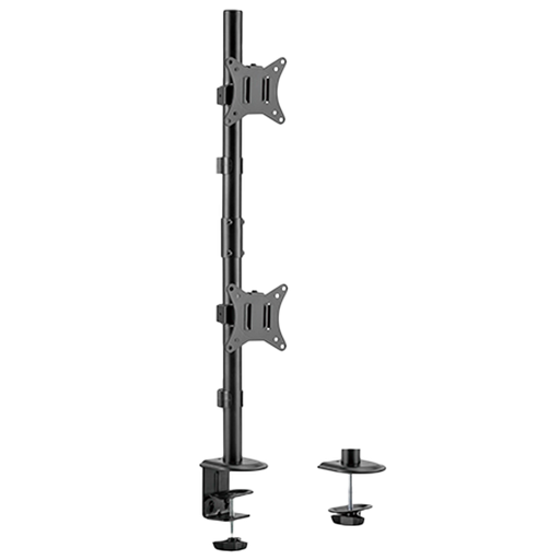 [LDT66-C02V] Poste para dos monitores - Instalación en mesa - Peso soportado 9 Kg/Pantalla Brateck Lumi-LDT66-C02V
