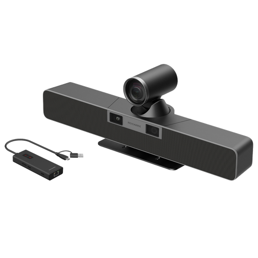 [ROC-RB20] Barra de videoconferencia All in One - Zoom óptico 12x (8 MP) - Ángulo de visión 120° - 8 Micrófonos y 2… Rocware-ROC-RB20