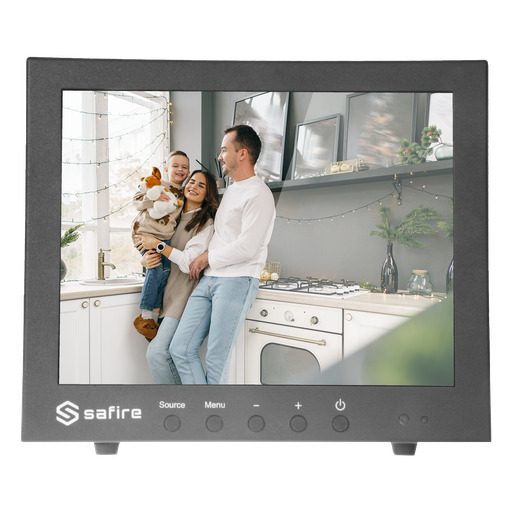 [SF-MNT10BNC-XGA] Monitor 10" - Resolución XGA - Refresco 60 / 75 Hz - Contraste 800:1 - Tiempo de respuesta 12 ms - BNC - CVBS Safire-SF-MNT10BNC-XGA