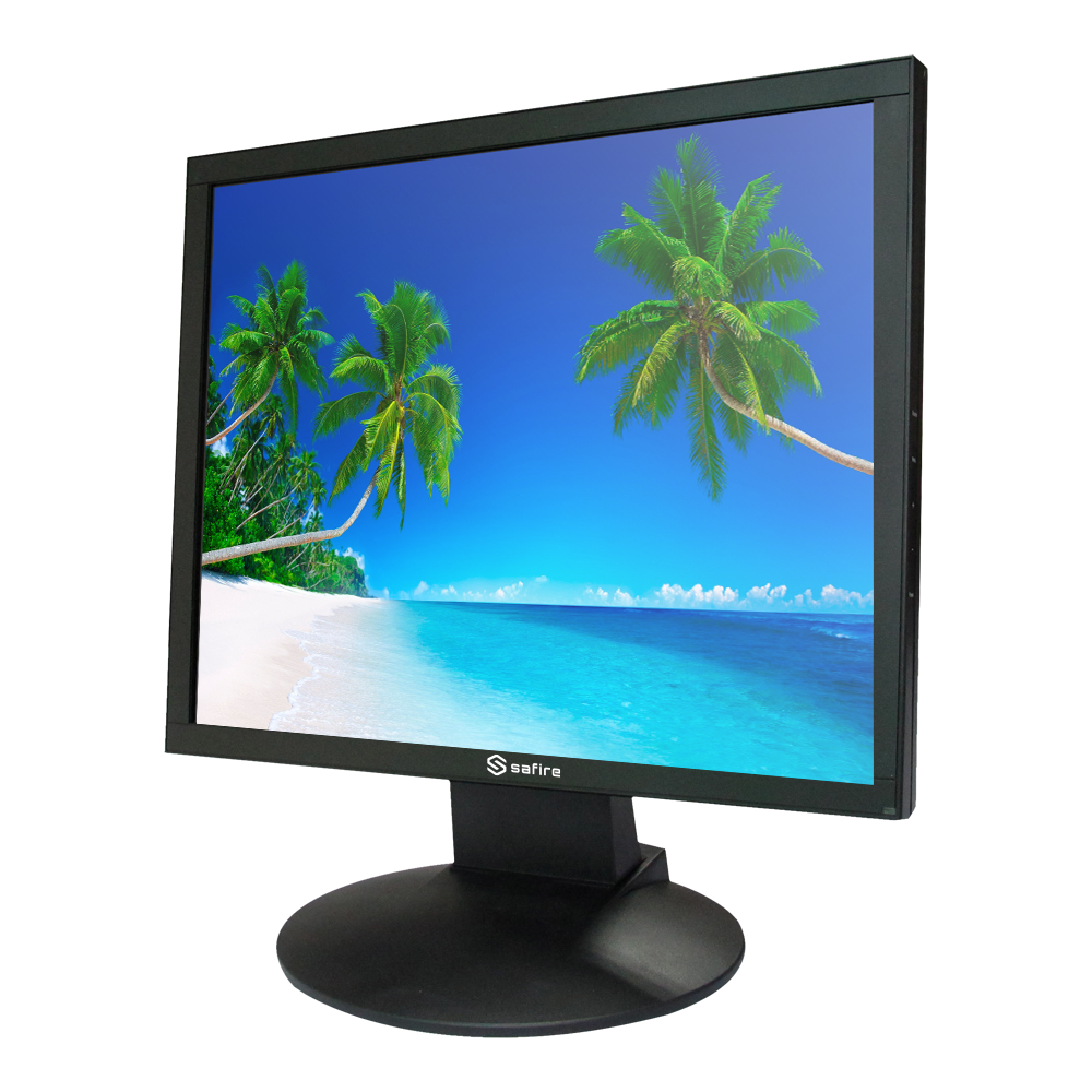 Monitor 19" - Resolución SXGA - Refresco 30 / 60 Hz - Contraste 1000:1 - Tiempo de respuesta 5 ms - BNC - CVBS Safire-SF-MNT19-BNC