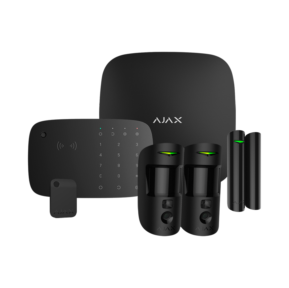 Kit de alarma profesional AJAX con KeyPad Combi - AJ-HUB2KIT4G-DP-PRO-KPD-B
