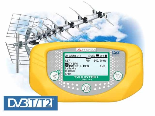[TVHUNTER+] TVHUNTER+ · Buscador de TDT PROMAX para alinear antenas DVB-T/T2