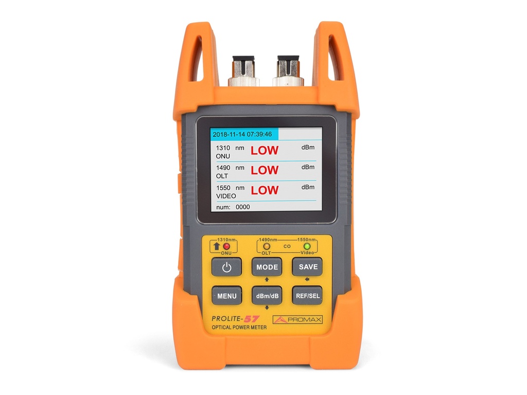 PROLITE-57 · Medidor de potencia óptica selectivo PROMAX para ICT-2 y PON