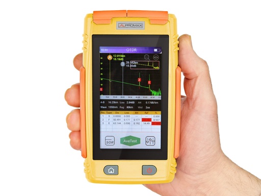 [PROLITE-44] PROLITE-44 · Mini OTDR monomodo PROMAX con pantalla táctil de 4"