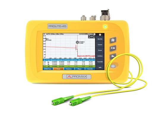 [PROLITE-45] PROLITE-45 · Mini OTDR monomodo PROMAX con pantalla táctil de 5"