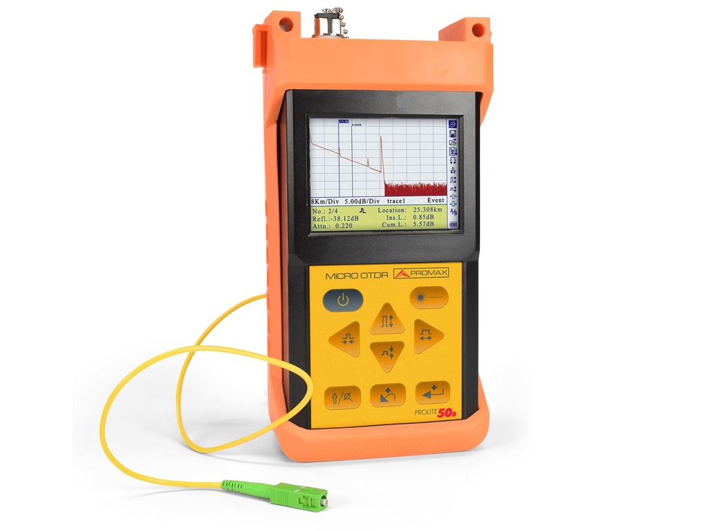 PROLITE-50B · OTDR monomodo 1310/1550 nm PROMAX