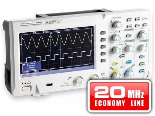 [OD-602] OD-602 · Osciloscopio digital 20 MHz 2 canales PROMAX
