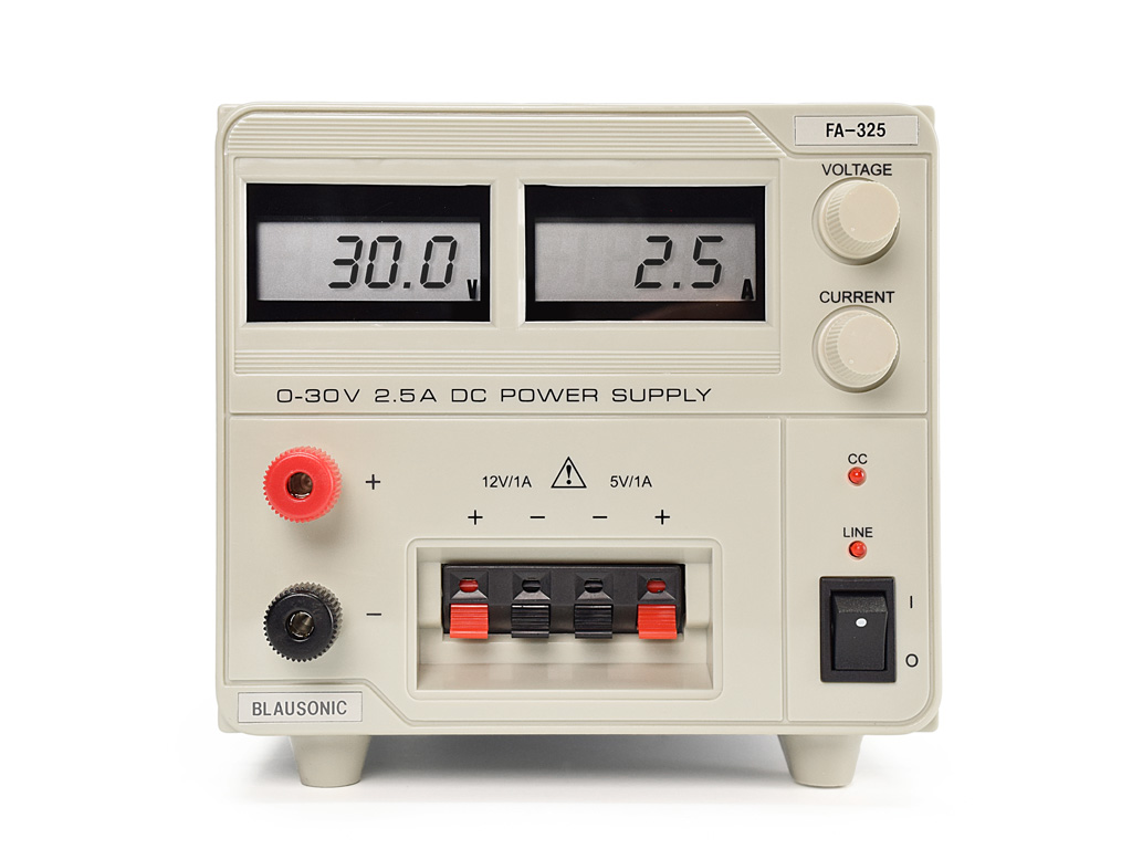 FA-325 · Fuente de alimentación 0–30 V / 2,5 A PROMAX