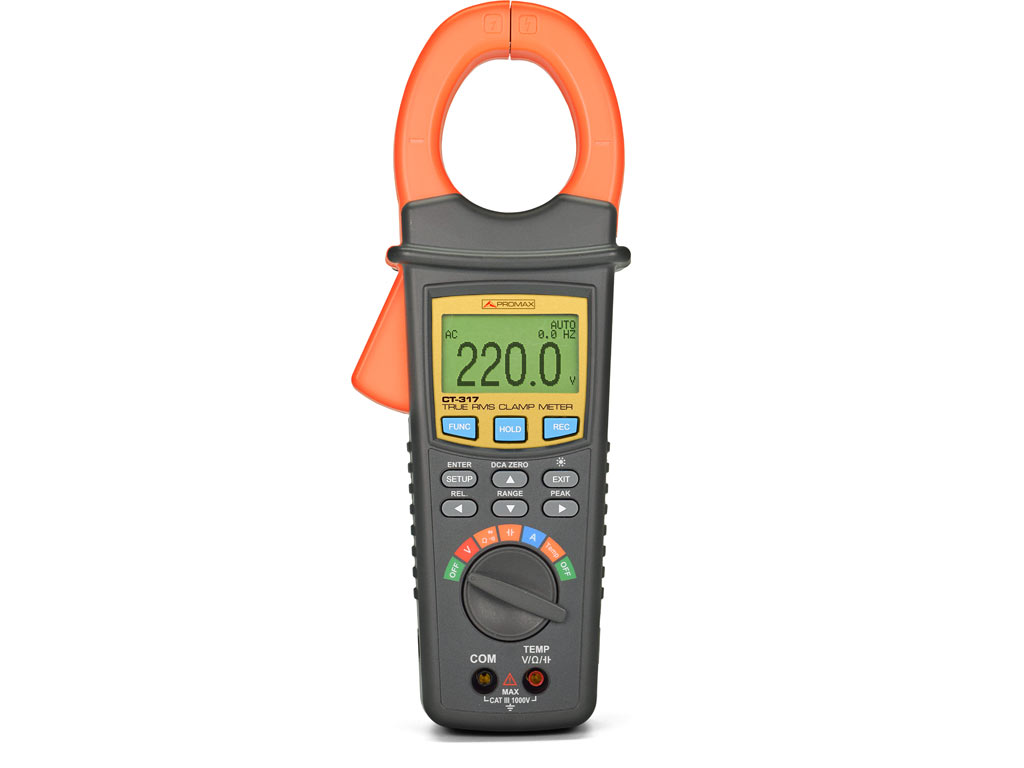 CT-317 · Pinza amperimétrica fotovoltaica TRMS 1000 V / 2000 A PROMAX