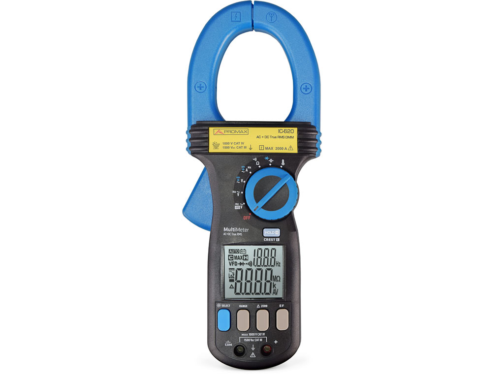 IC-620 · Pinza amperimétrica fotovoltaica industrial 1500 V DC PROMAX