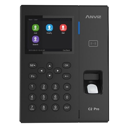 [C2PRO-DUAL] Anviz C2PRO-DUAL - Terminal de control de presencia y accesos huella, tarjeta EM/MF y PIN