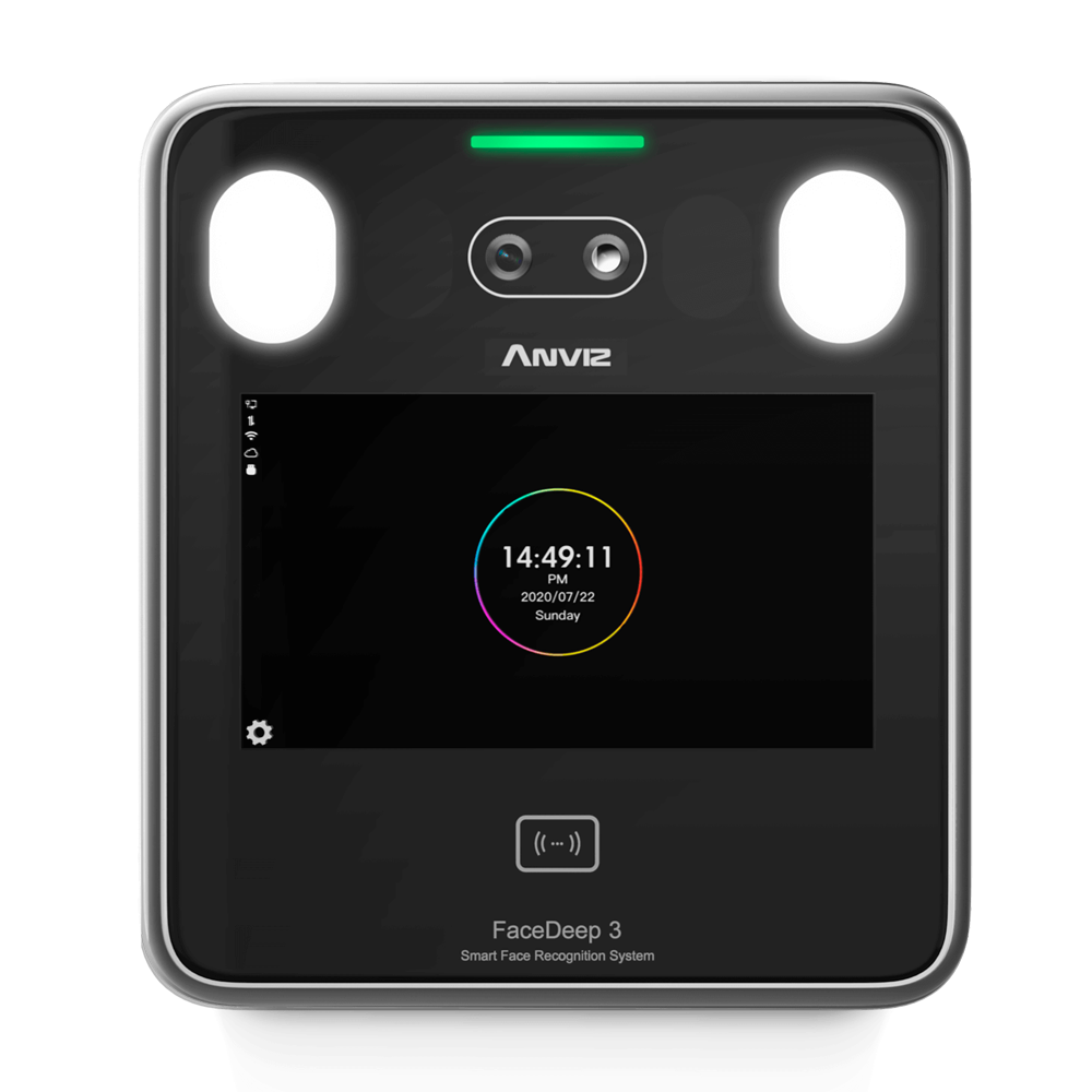 Anviz FACEDEEP3 - Terminal de reconocimiento facial, tarjeta EM y PIN, pantalla 5"