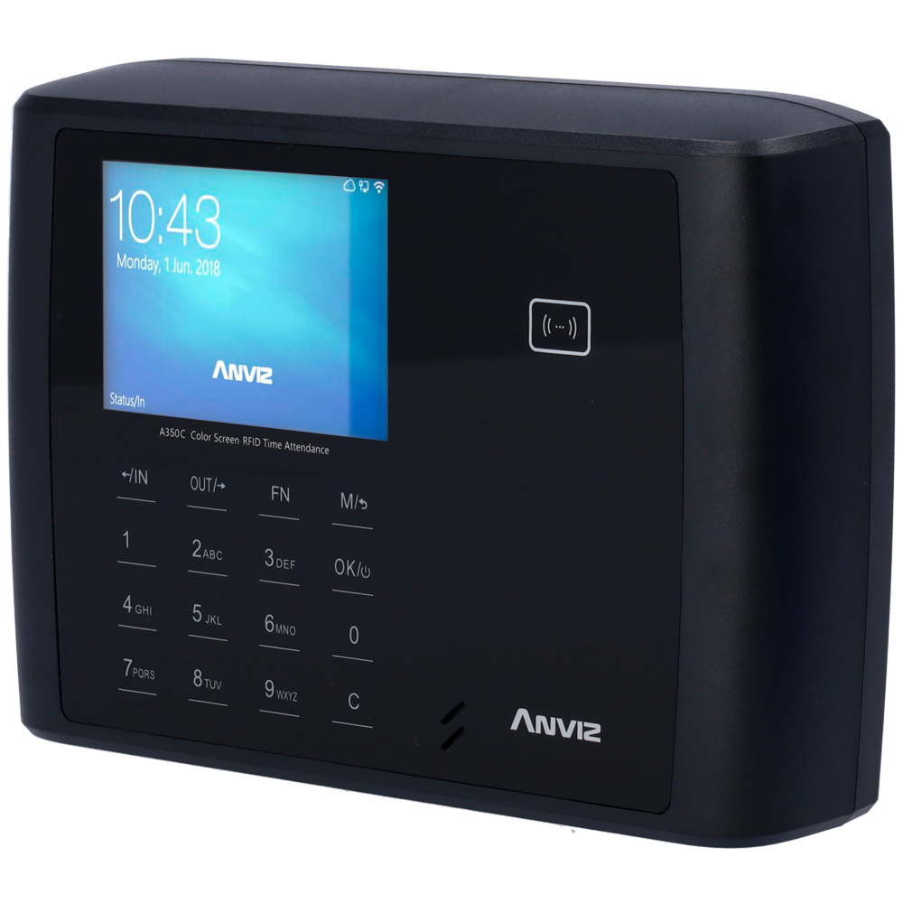 Anviz A350C-BT-WIFI - Terminal de control de presencia tarjeta EM/MF y PIN, WiFi