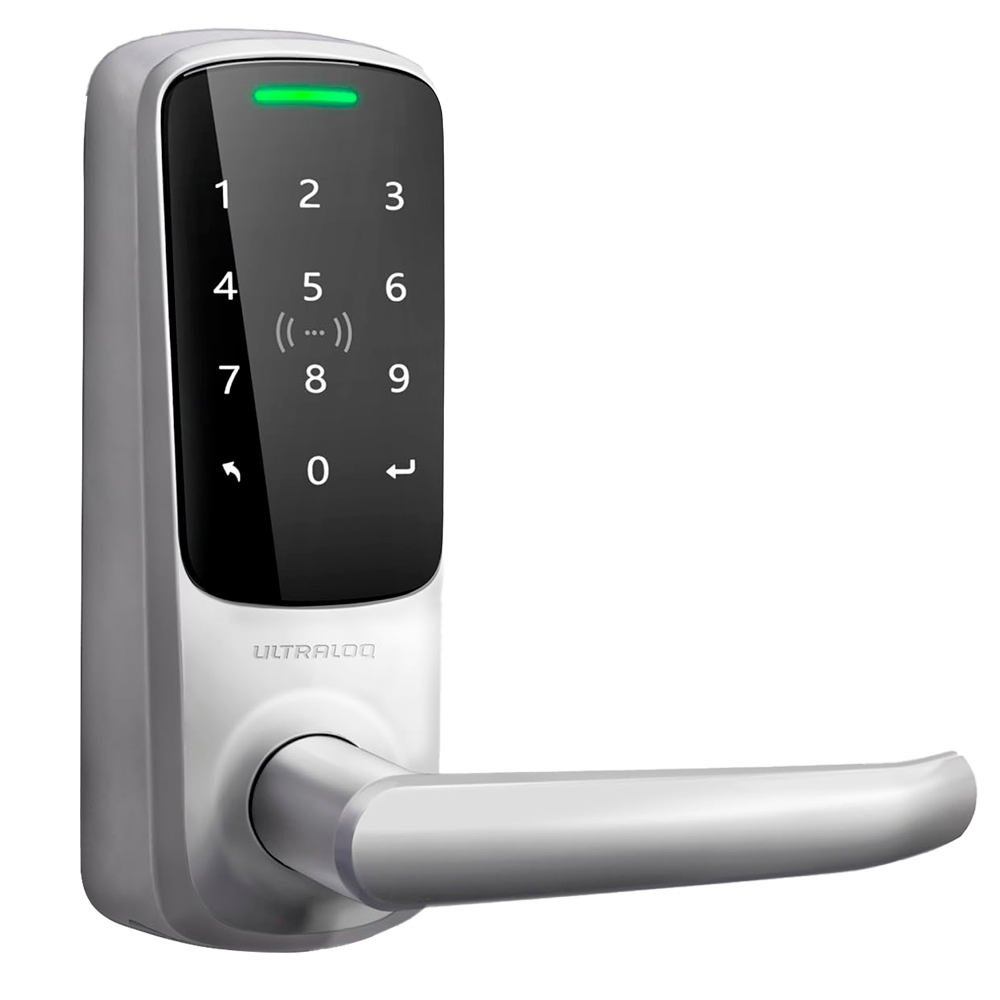 Anviz UL-LATCH5-NFC - Cerradura inteligente Ultraloq tarjeta NFC/MIFARE, PIN y app, WiFi y Bluetooth