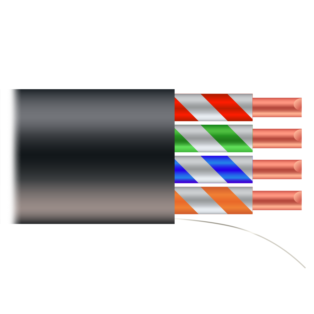 Bobina cable UTP Cat5e exterior 500 m CCA negro Safire UTP5E-500-OUTDOOR
