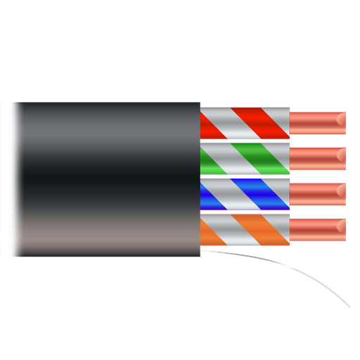 [UTP5E-500-OUTDOOR] Bobina cable UTP Cat5e exterior 500 m CCA negro Safire UTP5E-500-OUTDOOR