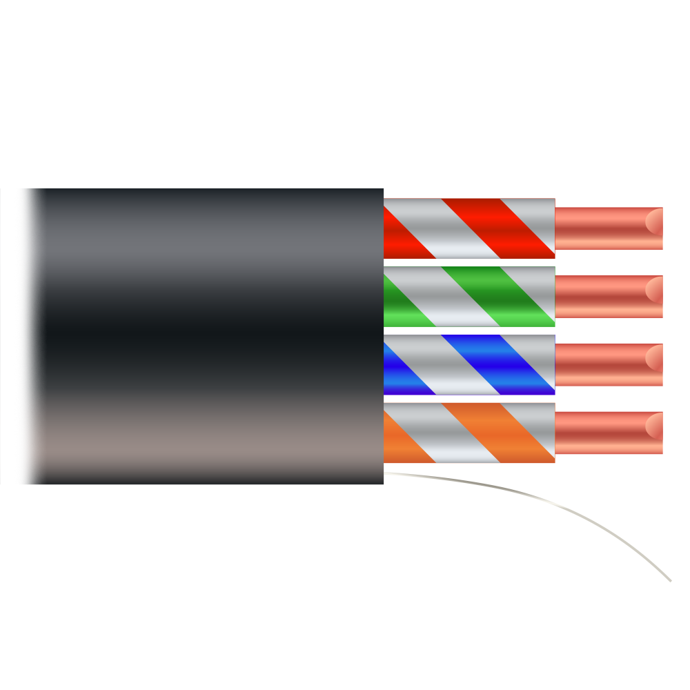 Bobina cable UTP Cat6 exterior 500 m CCA negro Safire UTP6-500-OUTDOOR-CCA