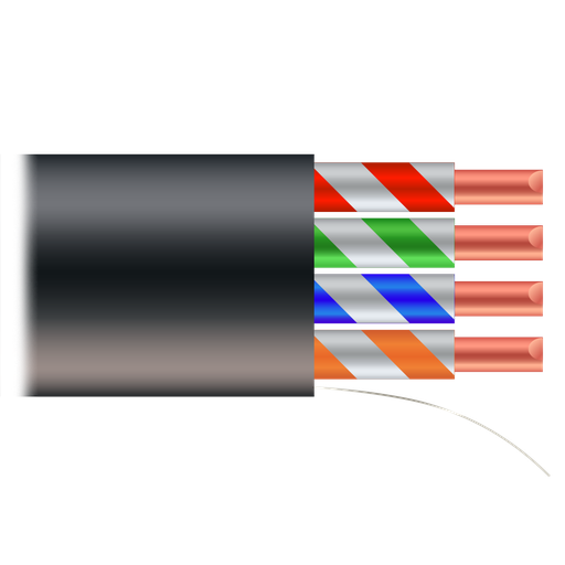 [UTP6-500-OUTDOOR-CCA] Bobina cable UTP Cat6 exterior 500 m CCA negro Safire UTP6-500-OUTDOOR-CCA
